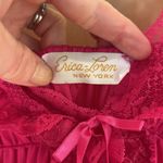 American Vintage Vtg Erica Loren Nightie Hot Pink Full Length Lace Size Small Photo 4
