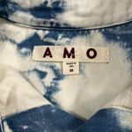 AMO linen blend boxy shirt size M Blue Size M Photo 4