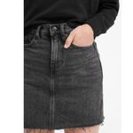 Everlane  Raw Hem The Denim Skirt in Washed Black Photo 1