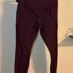 Athleta Burgundy Shakti Mesh 7/8 Tights Photo 2