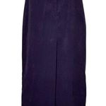 EXPRESS Vintage  Faux Suede Midi Skirt Size 11/12 Center Front Slit Boho Western Photo 0