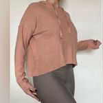 American Eagle  Ribbed Pullover Hoodie Peach Super Soft Medium Athleisure Photo 0
