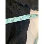 EXPRESS Black Vintage 90s Y2K Leather Suede Peplum Parka Jacket Sz XS Zipper Photo 13