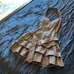 Ruffled Dress Brown Photo 0