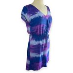 The North Face  Blue & Purple V-Neck Casual Mini Dress, Medium Photo 3