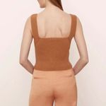 Vince Womens Sweater Small Honey Square Neck Blend Crochet Knit Camisole Tank Photo 1