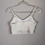 Rebellion Women's Size S White Lace Crop Cami Top Smocked V-neck Sleeveless Photo 11