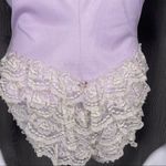 Vintage Treasures by faris sexy silky lace ruffle lingerie body suit size medium Purple Photo 5