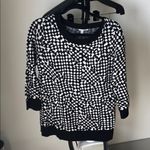 Halogen Geometric crewneck sweater  size L Photo 0