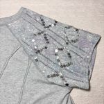 Free People Shine Me Out Top Embellished Sleeve Pullover Open Back Large L NEW Photo 12