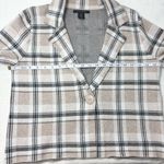 Tahari Neutral -Cream One-Button Plaid Jacket / Blazer Size L Photo 6