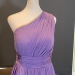Women’s Purple One Shoulder High Low Prom Party Bridesmaid Dress Size 6 Purple Photo 1