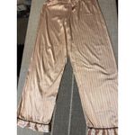 Victoria's Secret  PAJAMAS SLEEP PANTS SATIN feel STRIPE LOUNGE WOMEN LG Photo 1