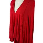 Free People  Uptown Turtle Choker-Neck Tunic Top Red Long Sleeve Asymmetrical S Photo 7