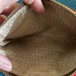 Kate Spade Geranium Pebble Leather Wristlet Bag Bow Gold Hardware Logo Interior Photo 5