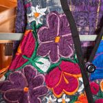 VTG GUATEMALAN PURPLE FLORAL EMBROIDERED VEST Size Large Photo 2