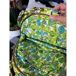 Vera Bradley Vibrant Bright Green and Blue Floral Print Handbag Photo 8