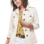 CAbi  #5659 Women's White Kenya Safari Utility Military Jacket Size Medium Photo 0