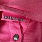 Diesel  Women's Pink t-shirt cotton, comfy, long sleeve, buttons, XL Sequin Heart Photo 3