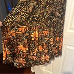 Angie  black and orange twist front maxi dress with side slit size large Photo 3