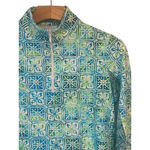 Ibkul Quarter Zip Shirt Womens Size XS Aqua Golf Activewear Long Sleeve UV NWT Photo 2