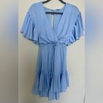 Selfie Leslie  Esme V-Neckline Drawstring Waist Dress Steel Blue size XS Photo 3