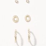 Loft Initial O or Circle THREE Earrings NEW! Photo 0