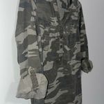 EXPRESS  Camouflage Long Sleeve Shirt Dress Photo 6
