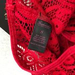 Frederick's of Hollywood  Kerry Asymmetrical Bodysuit Lace Sheer Red S Photo 3