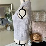 Brandy Melville John galt pastel lilac silver cable knit sweater vest 100% cotton one size S M Photo 4