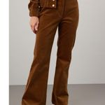 Adam Lippes  Brown Retro 70s Corduroy Flare Leg High Rise Pants Size 16 Photo 1