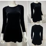 🖤 MODA INTERNATIONAL black velvet LONG SLEEVE. Stretchy DRESS holiday cocktail 🖤 Photo 1