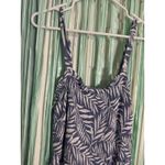 Angels Forever Young Jumpsuit, Blue/White Leaf Print, Adjustable Straps, XL Blue Photo 2