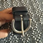 Ava & Viv  Black Leather Belt 1” with Silver Hardware NWOT Photo 1