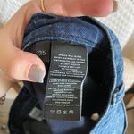 J Brand NWOT dark washed distressed mini a-line denim skirt Photo 3