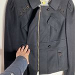 Anthropologie Leifsdottir military coat size 4 Black Photo 5