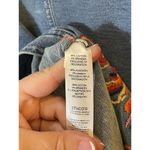 Chico's Zenergy Size 0 French Terry Indigo Jean Jacket Embroidered Floral Photo 7