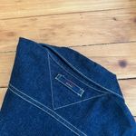 Vintage 90s Tommy Jeans Cropped Denim Jean Jacket Sz: large Blue Photo 4