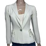 Luca Luca Women’s Size 40 S Light Cream Green Lace Up Back Blazer Jacket Photo 1