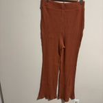 Free People Picnic Sweater Ribbed Flare Lounge Pant Terra Cotta- Size Medium Photo 5