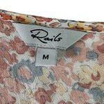 Rails  Constantine Multi Wildflower Floral Dress V Neck Smocked Tie Shoulders M Photo 5