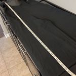 Line and Dot  jumpsuit, cropped wide leg, ruffled straps, relaxed fit, black, S Photo 14