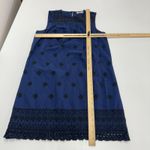 Vineyard Vines Vineyard Vines Dress Womens Small Blue Black Eyelet Embroidered Shift Mini Photo 5