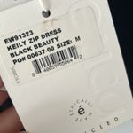 NWT ETICA Black Keily Quarter Zip Long Sleeves Cotton Mini Dress Size Medium Photo 3