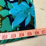 Talbots  Pants Womens Size 1X Blue Green Floral Drawstring Waist Pull On Tropical Photo 5