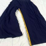Lulus Always Here For You Navy Blue Tie Front Wide Leg Pants Pull On Ankle XS Photo 6