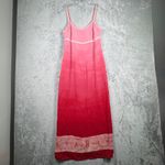 American Eagle  Dress 2 Vintage 90s Pink Ombre Maxi Slip Lace Fairycore Romantic Photo 1