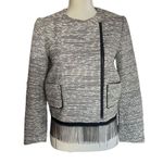 Maje Tweed Women's Moto Blazer Size 38 Photo 1