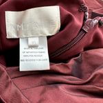 Amsale A Line Bridesmaid Mini Dress Satin V Neck Prom Pintucked Garnet 10 NWT Red Photo 5