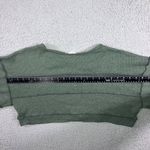 Le lis Oversized Cropped Shirt Women Medium Olive Knit Chic Lagenlook Sweatshirt Photo 4